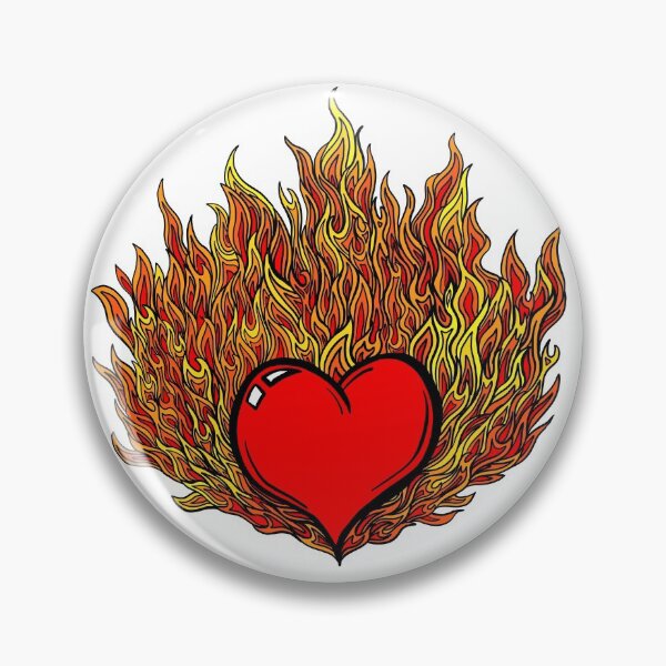 Item preview, Passion - Psychedelic heart - Psychedelic Passion - Heart On Fire design designed and sold by ptelling.