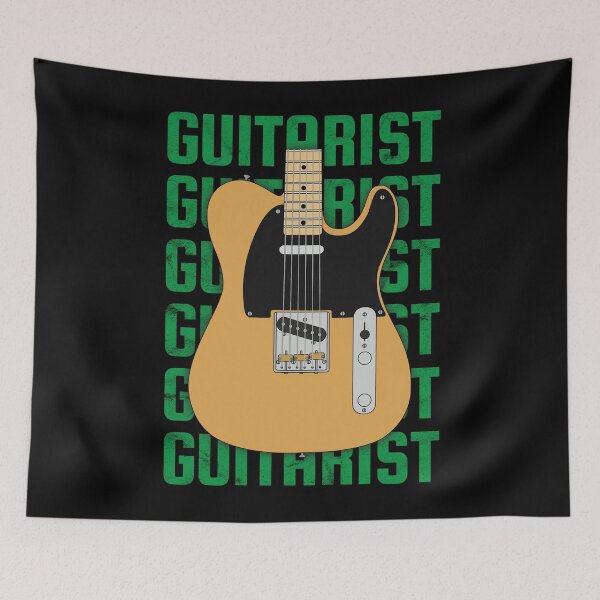 Item preview, Guitarist Repeated Text T-Style Electric Guitar Body designed and sold by nightsworthy.