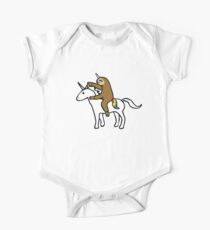 Slothicorn Reit-Einhorn Baby Body Kurzarm