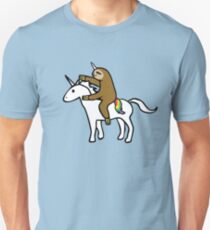 Slothicorn Riding Unicorn Unisex T-Shirt