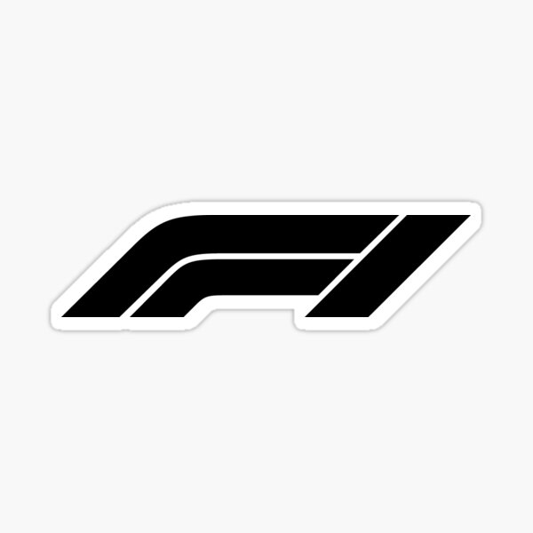 Logo F1 noir - Autocollant Sticker