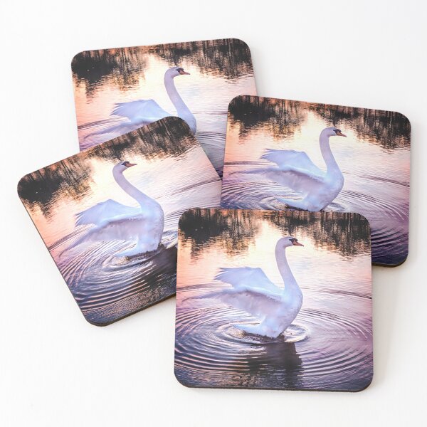 Item preview, Swan flapping its wings on the water designed and sold by Neilchurcherart.