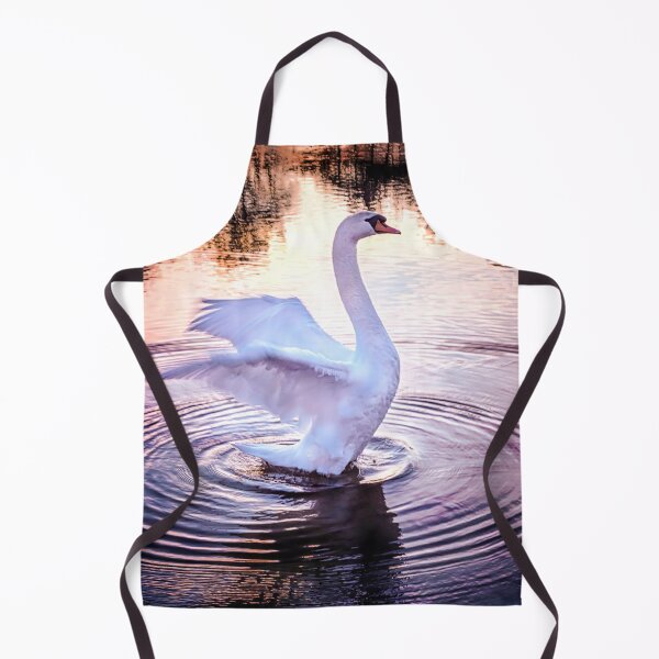Item preview, Swan flapping its wings on the water designed and sold by Neilchurcherart.
