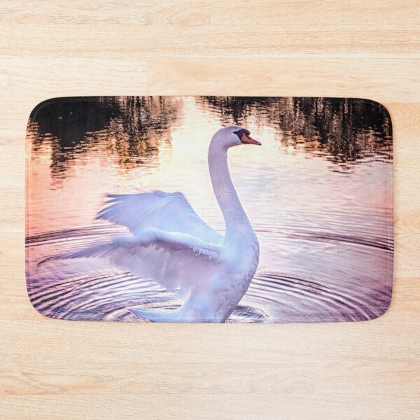 Item preview, Swan flapping its wings on the water designed and sold by Neilchurcherart.