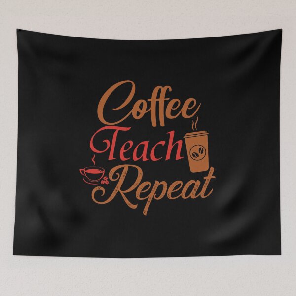 Item preview, Coffee teach repeat designed and sold by pnkpopcorn.