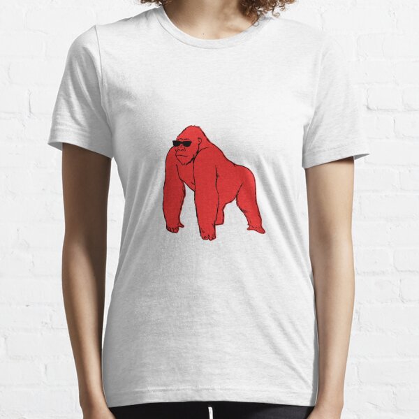 Red Gorilla Gifts Merchandise Redbubble - red white striped shirt w red bapesta hoodie roblox