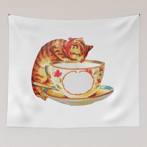Item preview, Afternoon Tea Cat  designed and sold by Fananaa.