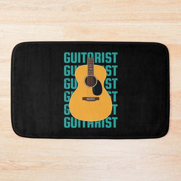 Item preview, Guitarist Repeated Text Acoustic Guitar Body designed and sold by nightsworthy.
