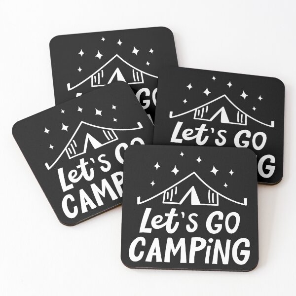Item preview, let's go camping | typography graphics let's go camping gift for campers designed and sold by MountainFashion.