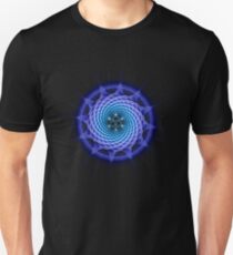 Merkaba Spiral Mandala Blue ( Fractal Geometry ) Unisex T-Shirt