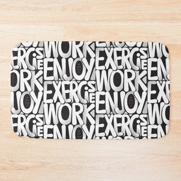 Item preview, Exercise Work Enjoy Repeat designed and sold by Wiggly Lines.