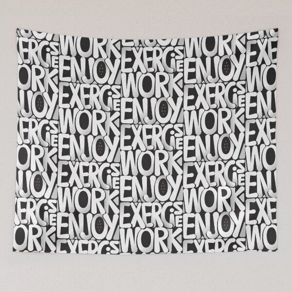 Item preview, Exercise Work Enjoy Repeat designed and sold by Wiggly Lines.