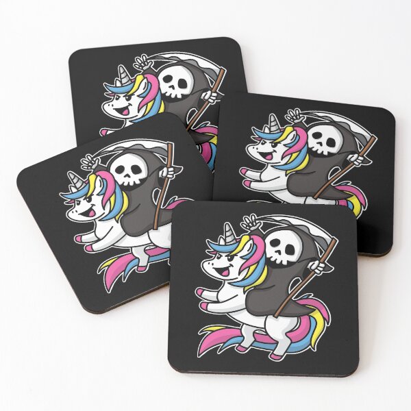 Item preview, Death Riding Unicorn Kawaii designed and sold by DetourShirts.
