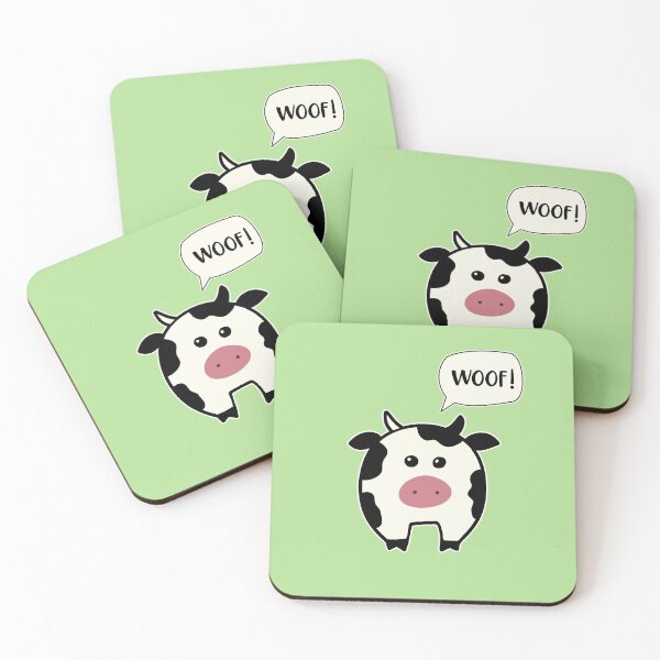 Item preview, Funny Kawaii Barking Cow designed and sold by GrimButterfly.
