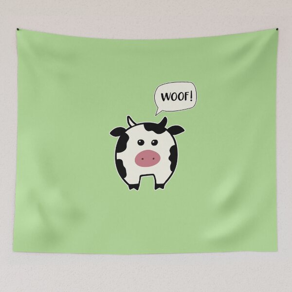 Item preview, Funny Kawaii Barking Cow designed and sold by GrimButterfly.