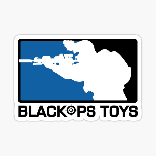 Blue and Black BlackOpsToys Logo Sticker