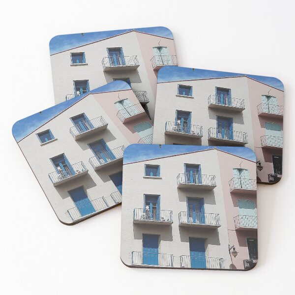 Item preview, French colourful houses designed and sold by rkaidesigns.
