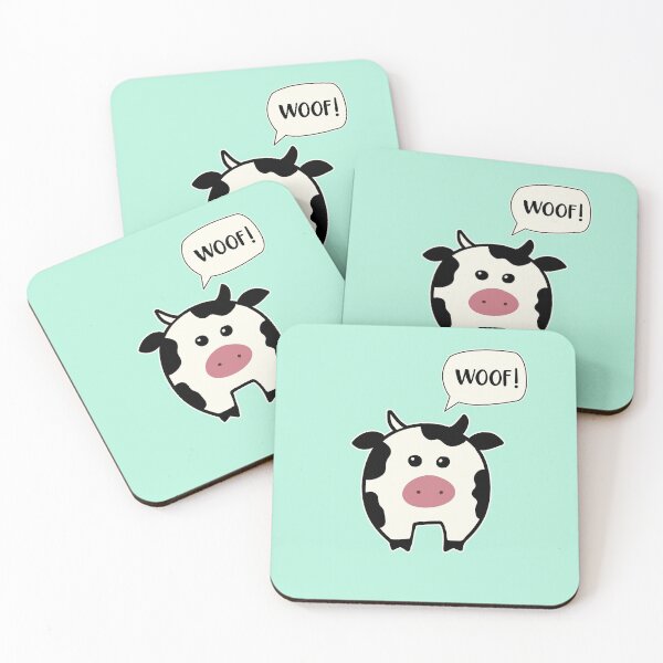 Item preview, Funny Kawaii Barking Cow designed and sold by GrimButterfly.