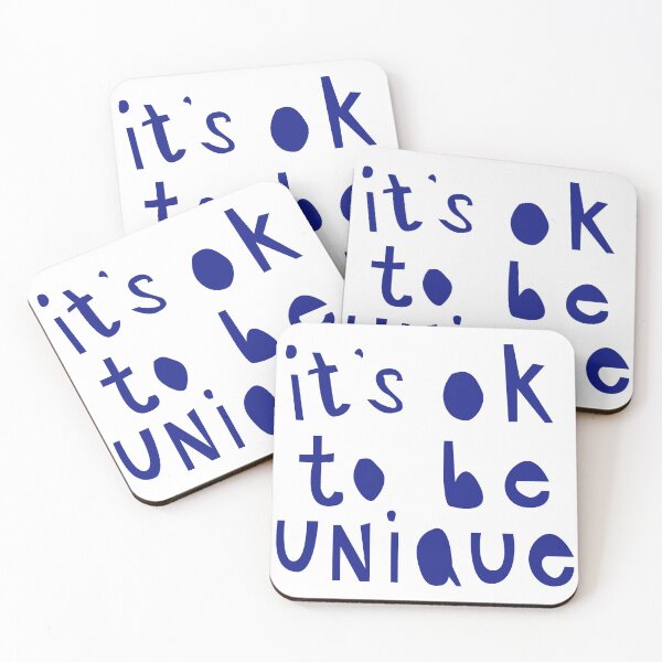Item preview, It's Ok To Be Unique | Statement Graphic Word Sentence Saying Speech designed and sold by miebyjamie.