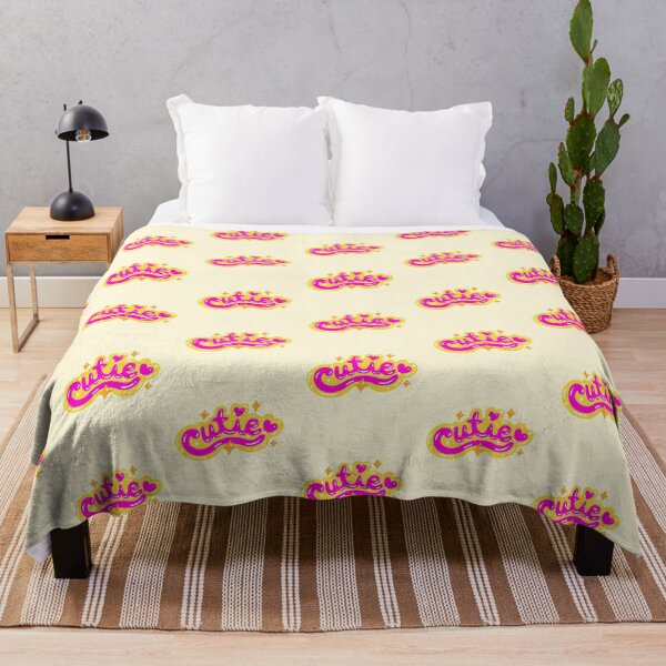 Item preview, cutie text in pink and yellow designed and sold by art-and-sticker.
