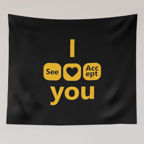 Item preview, I see I loye you I accept you yollow Text base design designed and sold by Babadollcraft.