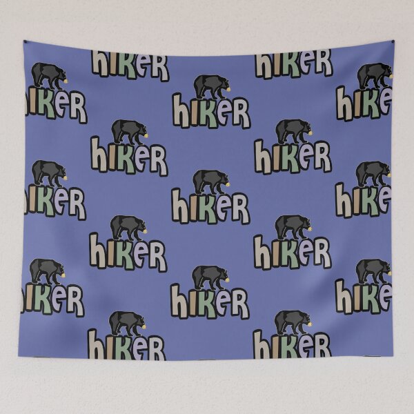 Item preview, Funny Black Bear Hiker Cartoon designed and sold by Nature's Fancy.