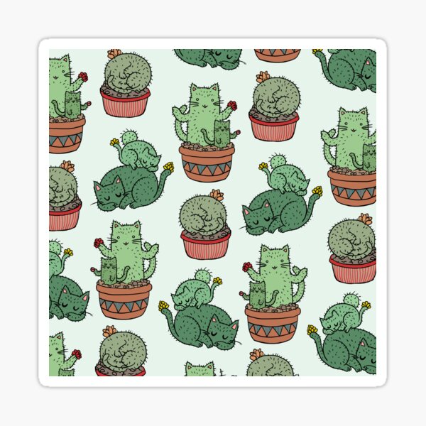 Cactus Cats Sticker