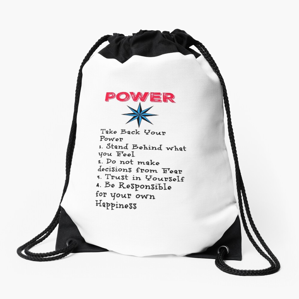 TAKE BACK YOUR PERSONAL POWER Drawstring Bag