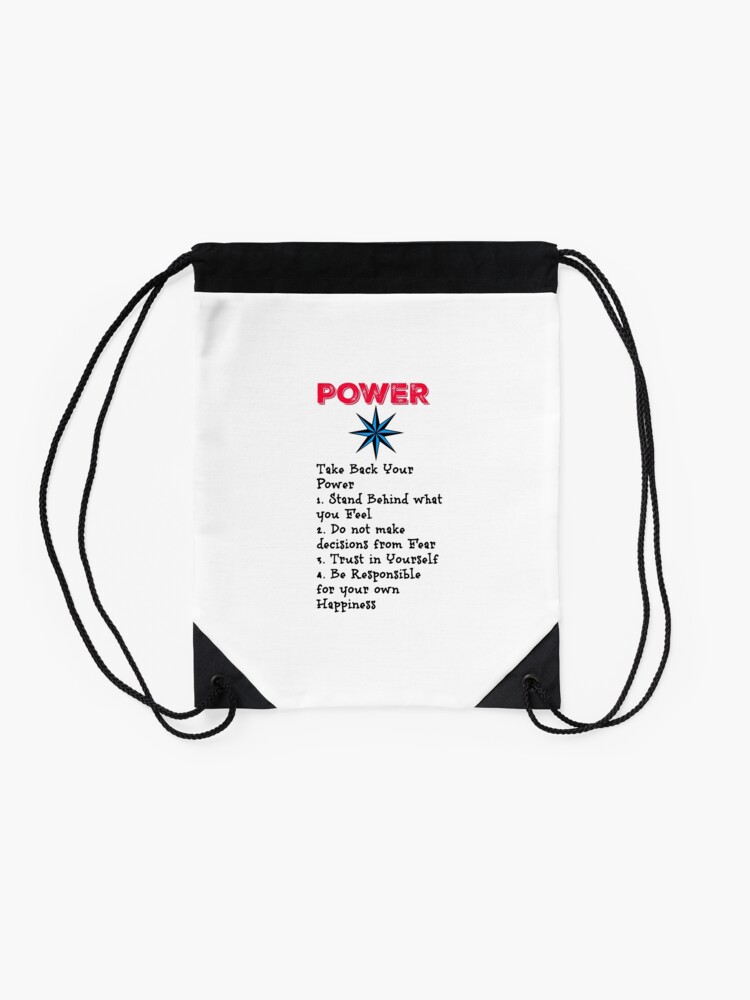 Alternate view of TAKE BACK YOUR PERSONAL POWER Drawstring Bag