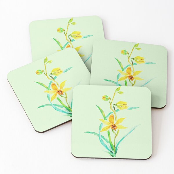 Item preview, Watercolor Yellow Orchid designed and sold by jeanyun48.