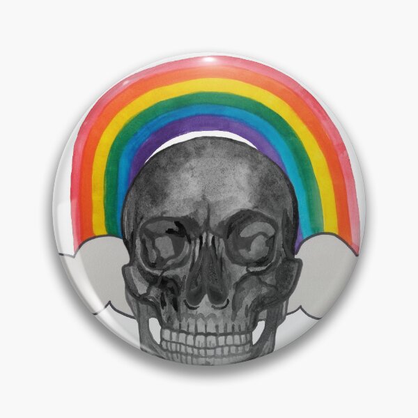 Item preview, Bnw Skull human head with rainbow designed and sold by susserain.