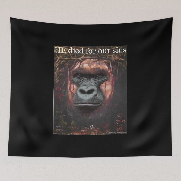 Item preview, Harambe Jesus- HE died for our sins! designed and sold by Daemonrat-Shop.