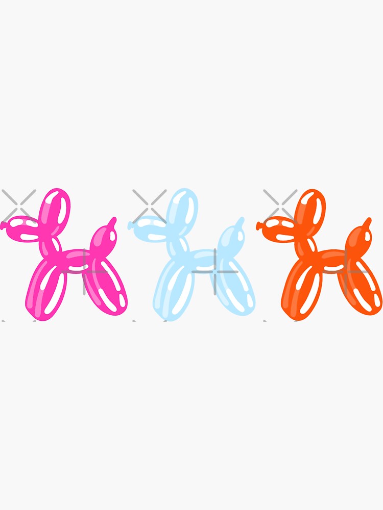 &Quot;Preppy Balloon Animals&Quot; Sticker For Sale By Reesewalbridge | Redbubble