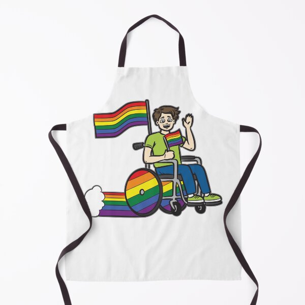 Item preview, LGBTQ Wheelchair Support Rainbow Flag designed and sold by Moonpie90.