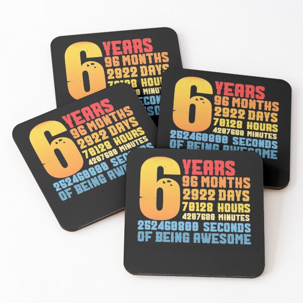 Item preview, 6th Birthday 6 Years Old Vintage Retro 96 Months designed and sold by FucaGirl.