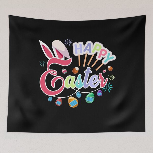 Item preview, Happy Easter Day Colorful Egg Face Mask Hunting Cute Easter  designed and sold by elisamarez97.