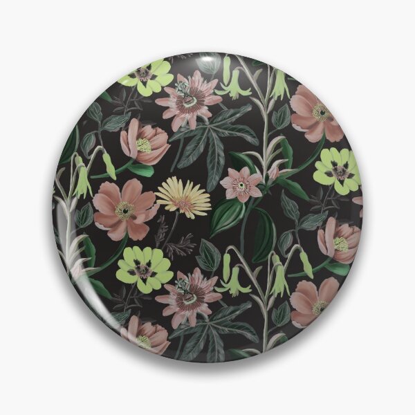 Item preview, Black Floral Seamless Pattern designed and sold by Happy  People Prints.