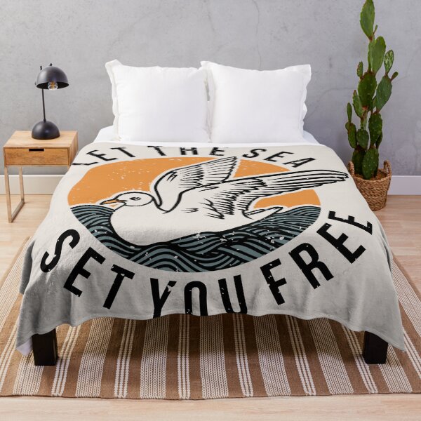 Item preview, Vintage Slogan Typography Let Sea Set You Free designed and sold by Peekonet.