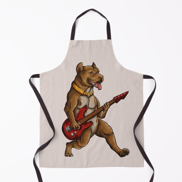 Item preview, Pitbull Playing Guitar - Funny Pit Bull Pittie Dog Guitarist - Dog Playing Guitar designed and sold by kathybuble.