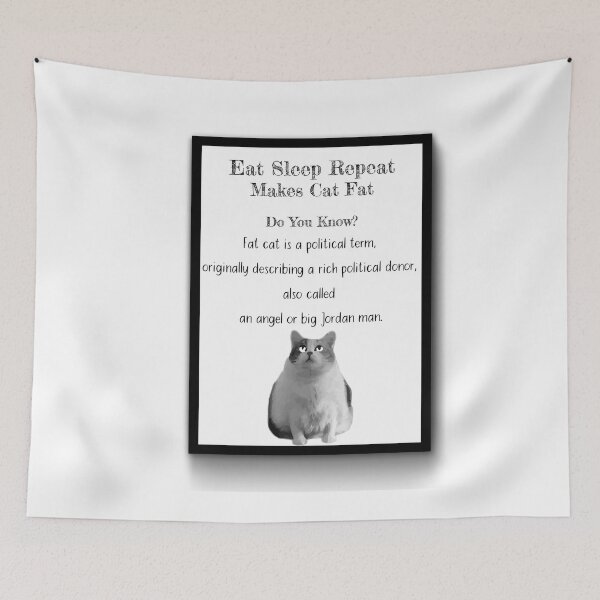 Item preview, Cat Eat Sleep Repeat Makes Fat 11 designed and sold by PodiShawna.