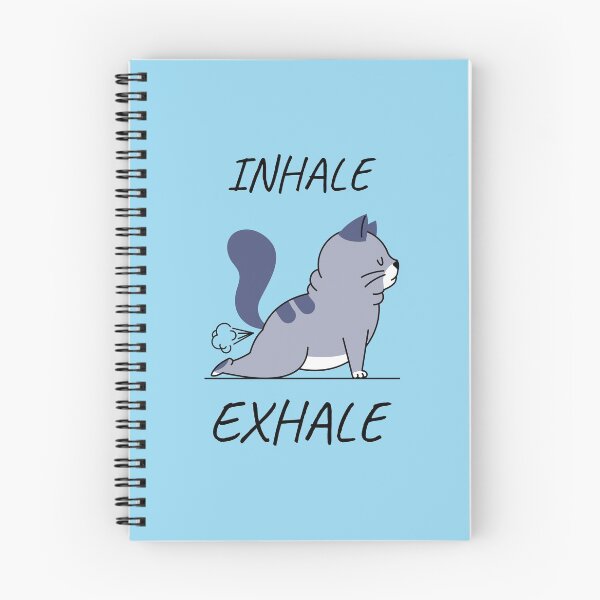 Item preview, Inhale and exhale Yoga Cat designed and sold by Yogatranscend.