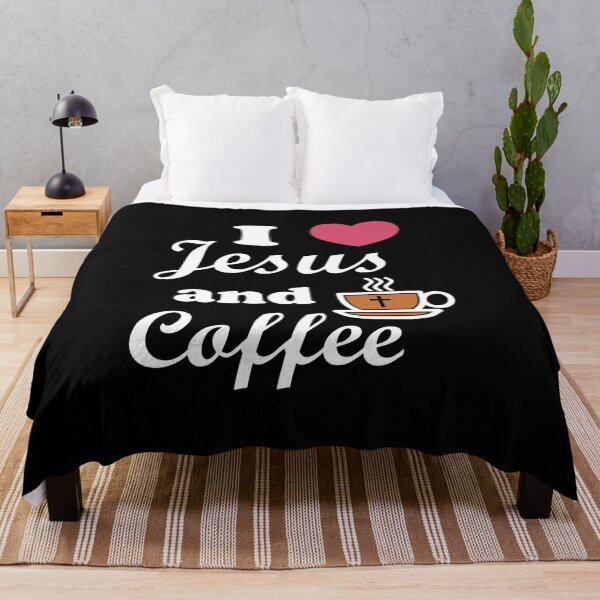 Item preview, I Love Jesus and Coffee Christian, Faith, Savior, Christ, Lord designed and sold by Spaceshipsells.