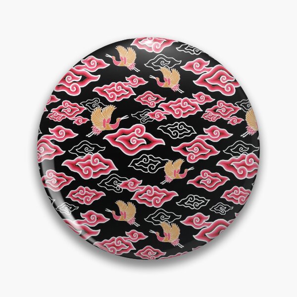 Item preview, Mega Mendung Red Clouds on Black designed and sold by suwarnaadi.