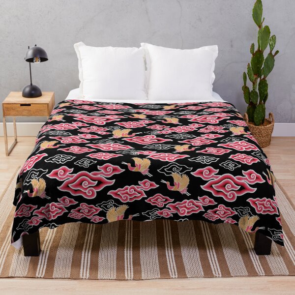 Item preview, Mega Mendung Red Clouds on Black designed and sold by suwarnaadi.