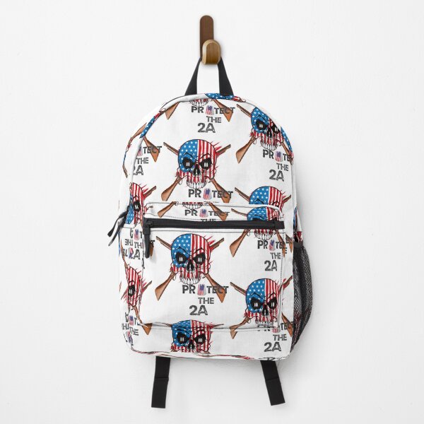 Item preview, Protect the 2A American flag skull designed and sold by Designs Of all kinds.