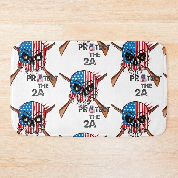 Item preview, Protect the 2A American flag skull designed and sold by Designs Of all kinds.