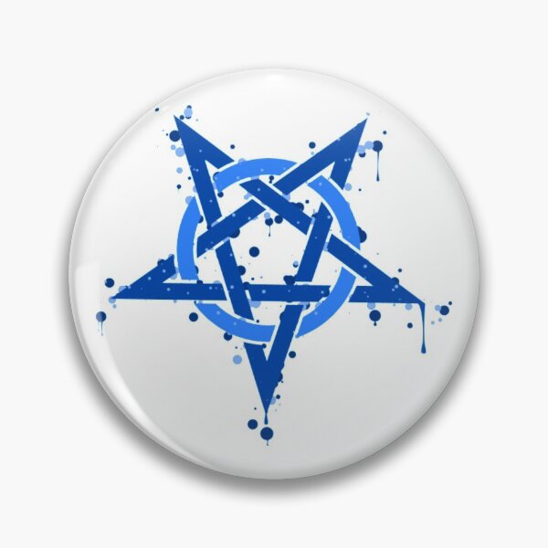 Item preview, Blue Satanic Spotted Pentagram designed and sold by MurphyMorganGifts.