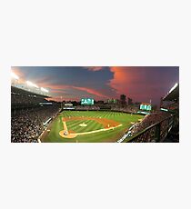Wrigley Field at Night Photographic Print