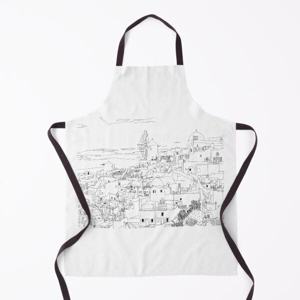 Item preview, Greece view drawing on Illustrator designed and sold by Heera Pyo.