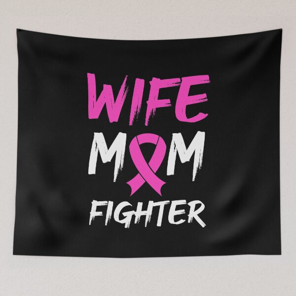 Item preview, Wife Mom Fighter Breast Cancer Awarness designed and sold by BELASKRI STORE.